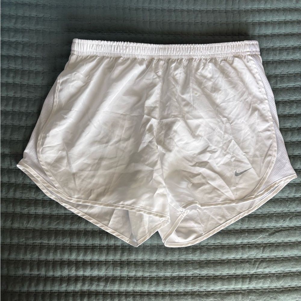 Nike White Dri-FIT Athletic Shorts
